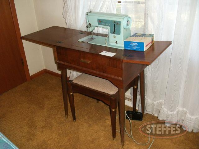 Singer Sewing Machine in Cabinet - Bench Seat_2.jpg
